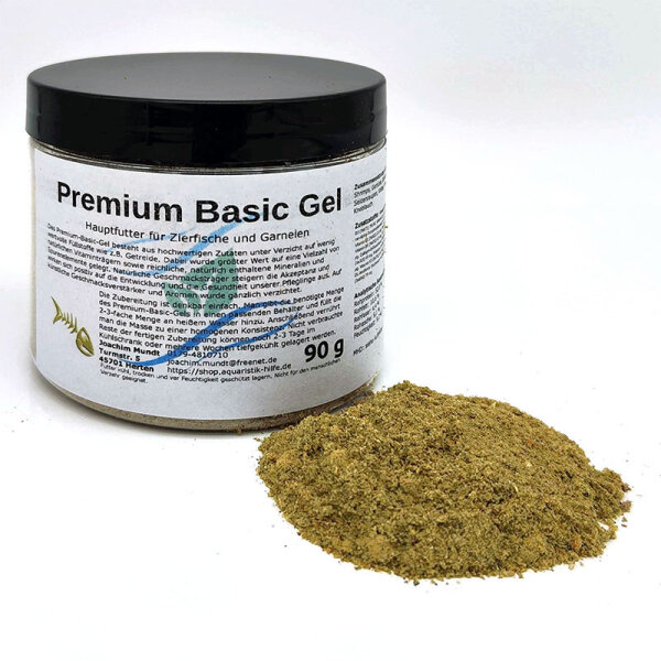 Premium Basic Gel - gelierfähiges Alleinfutter für Zierfische und Ziergarnelen