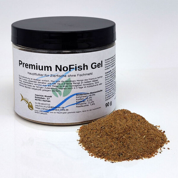 Premium NoFish Gel - gelierfähiges Hauptfutter für Zierfische - ohne Fischmehl